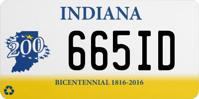 IN license plate 665ID