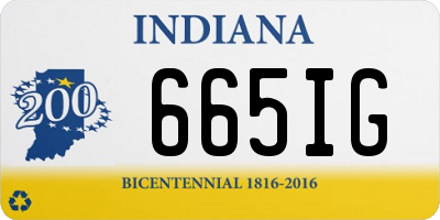 IN license plate 665IG