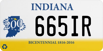 IN license plate 665IR