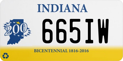 IN license plate 665IW