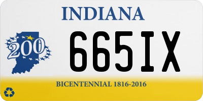 IN license plate 665IX