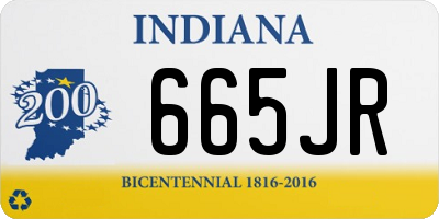 IN license plate 665JR