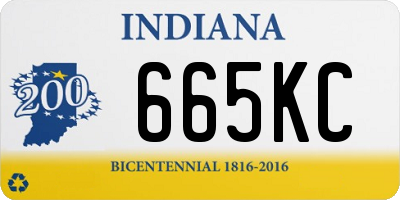 IN license plate 665KC