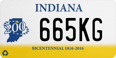 IN license plate 665KG