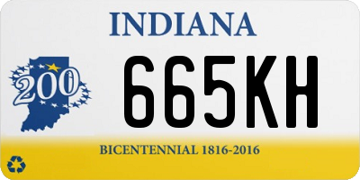 IN license plate 665KH