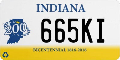 IN license plate 665KI