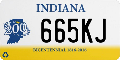 IN license plate 665KJ
