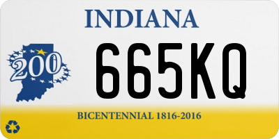 IN license plate 665KQ