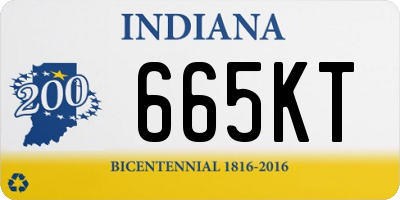 IN license plate 665KT