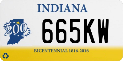 IN license plate 665KW