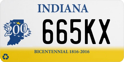 IN license plate 665KX