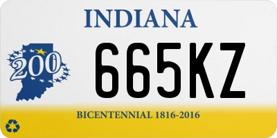 IN license plate 665KZ