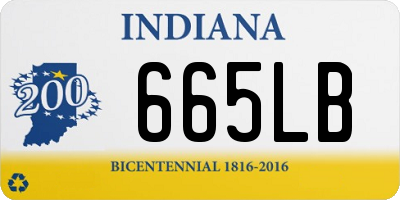IN license plate 665LB