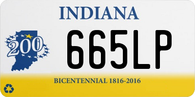 IN license plate 665LP