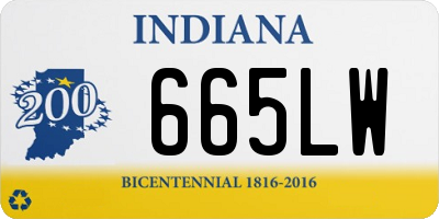 IN license plate 665LW