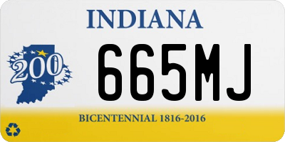 IN license plate 665MJ