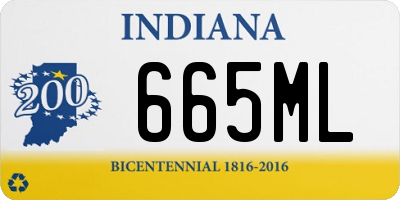 IN license plate 665ML