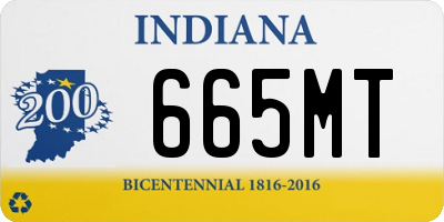 IN license plate 665MT