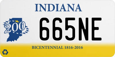 IN license plate 665NE