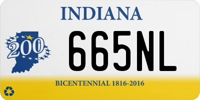 IN license plate 665NL