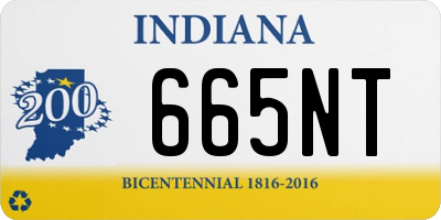 IN license plate 665NT