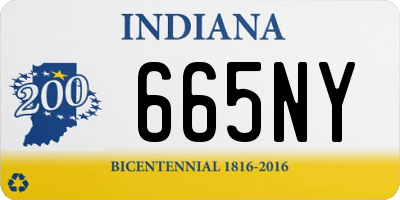 IN license plate 665NY