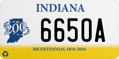 IN license plate 665OA