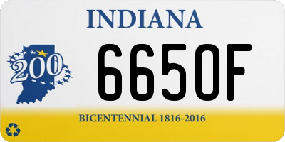 IN license plate 665OF