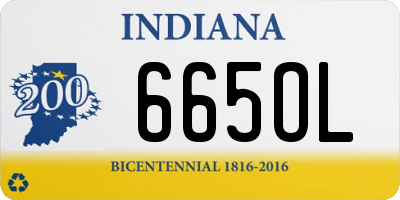 IN license plate 665OL