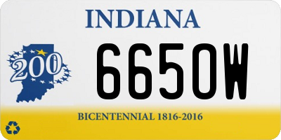 IN license plate 665OW