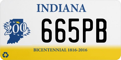 IN license plate 665PB