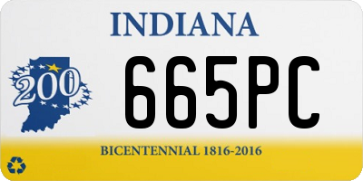 IN license plate 665PC