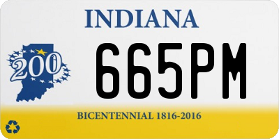 IN license plate 665PM