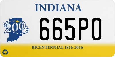IN license plate 665PO