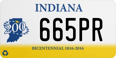 IN license plate 665PR