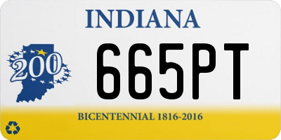 IN license plate 665PT