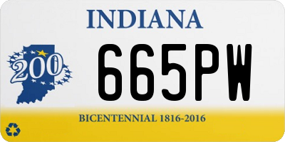 IN license plate 665PW