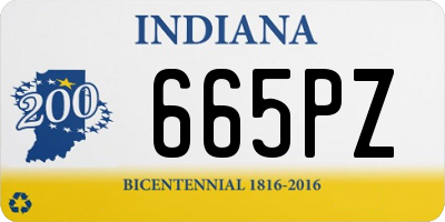 IN license plate 665PZ