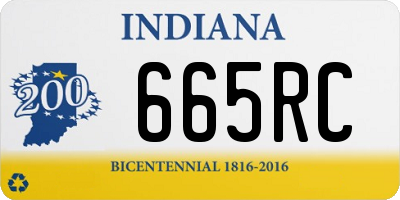 IN license plate 665RC