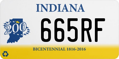 IN license plate 665RF