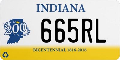 IN license plate 665RL