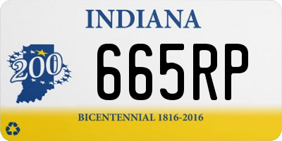 IN license plate 665RP