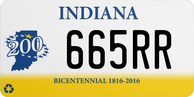 IN license plate 665RR