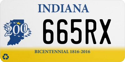 IN license plate 665RX