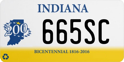 IN license plate 665SC