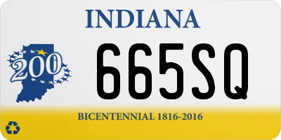 IN license plate 665SQ
