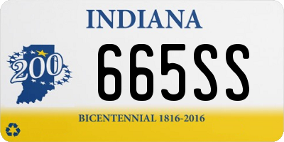 IN license plate 665SS