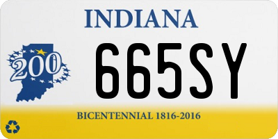 IN license plate 665SY