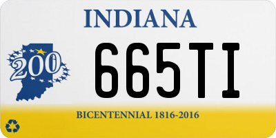 IN license plate 665TI