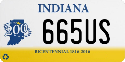 IN license plate 665US